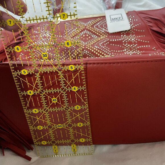 NWT MFK Womens L Satchel Bag Purse Western Fringe Concealed Carry Shoulder Strap - Picture 4 of 16